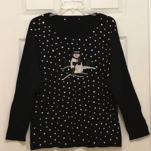 Great Christmas Tunic Sweater/Top L Bust 41”